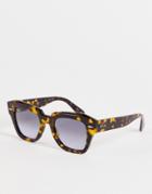 Ray-ban Square State Street Sunglasses In Brown Tort