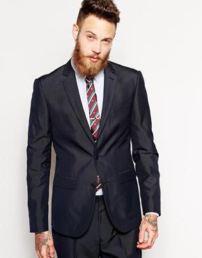 Asos Slim Fit Suit Jacket - Navy