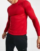 Nike Training Dri-fit Legend 2.0 Long Sleeve T-shirt In Red