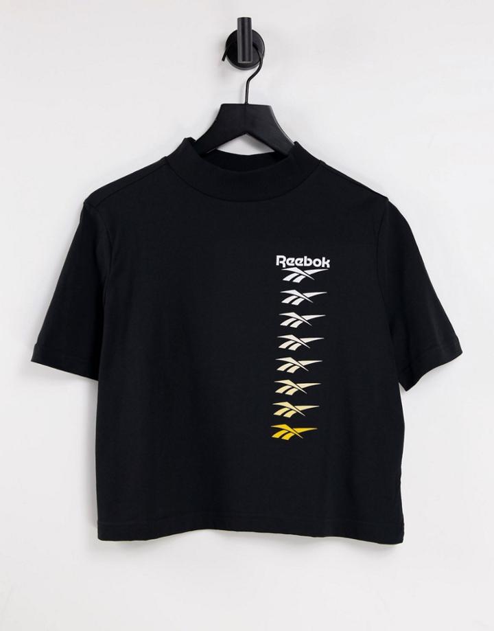 Reebok Classics Vector Cropped T-shirt In Black