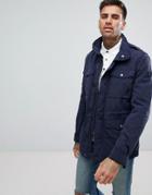 Boss Nylon Four Pocket Field Jacket In Navy - Navy
