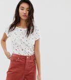 Esprit T-shirt With Heart In Off White