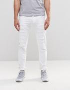 Loyalty & Faith Spray On Skinny Rip And Repair Jean White - White