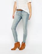 Supertrash Paradise Cropped Jeans With Frayed Ankle - Random Blue