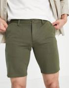 Only & Sons Jersey Smart Short In Khaki-green
