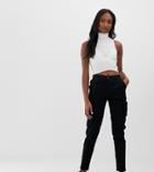 Noisy May Tall Utility Pants In Black - Black