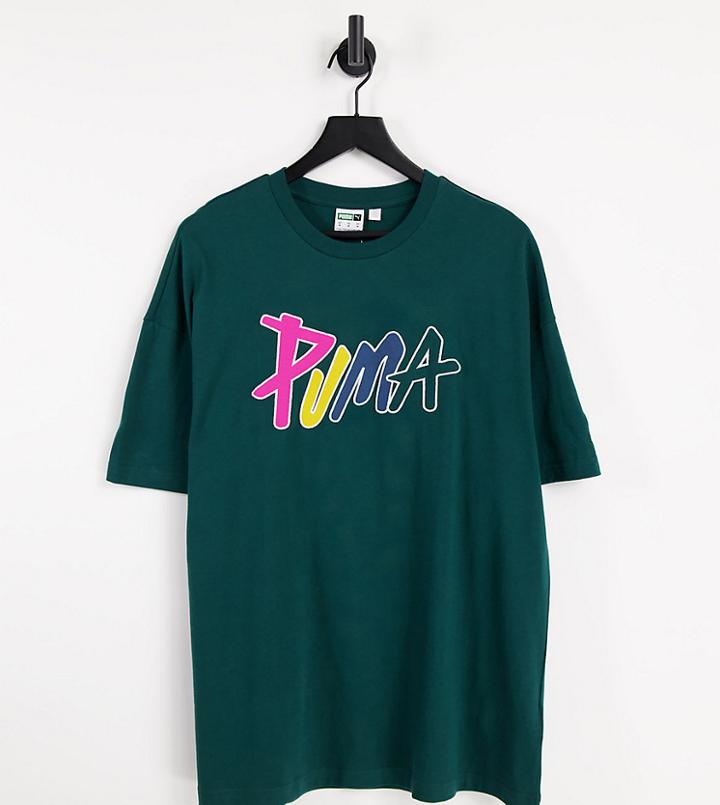 Puma Skate Boxy T-shirt In Ponderosa Pine-green