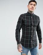 Threadbare Yarn Dye Poplin Check Shirt - Green