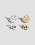 Asos Coin Earrings In Gold - Gold