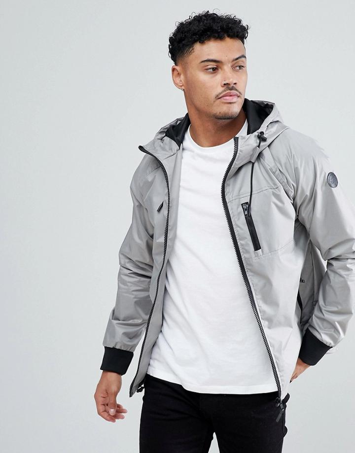 Blend Taped Zip Pocket Jacket - Gray