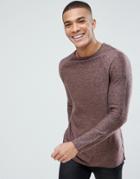 New Look Raglan Sweater In Burgundy - Red