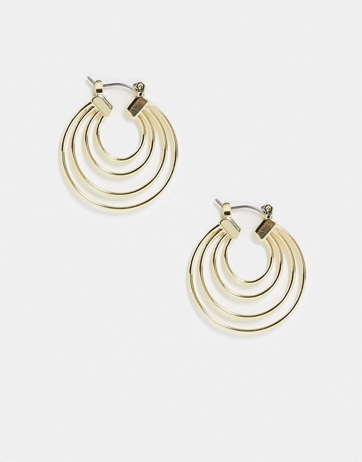 Pieces Layered Hoops In Gold
