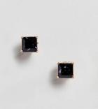 Simon Carter Square Haematite Stud Earrings With Crystals From Swarovski Exclusive To Asos - Black