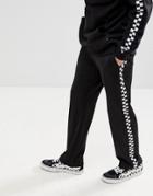 Sweet Sktbs Joggers With Checkerboard Panel In Black - Black