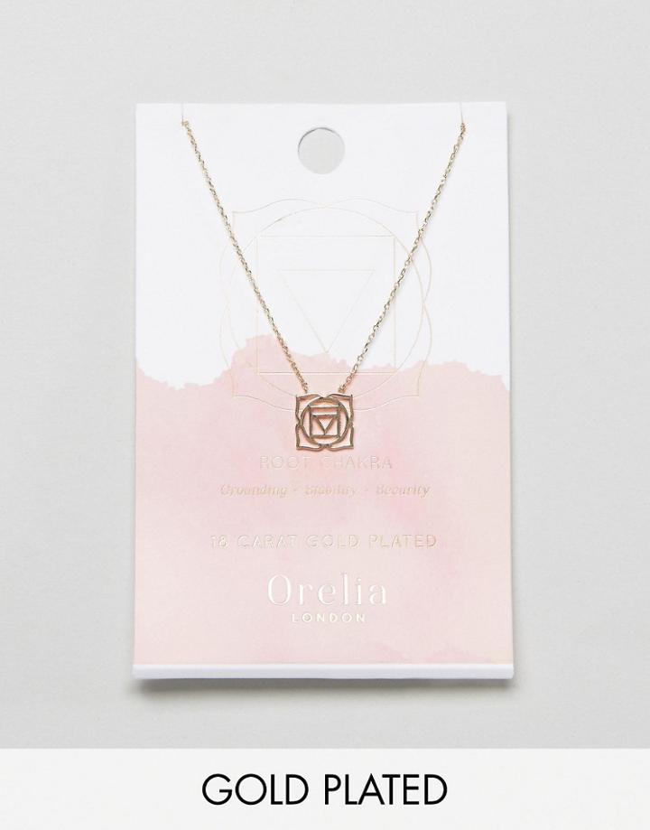 Orelia Gold Plated Rose Chakra Necklace - Gold