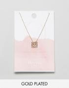 Orelia Gold Plated Rose Chakra Necklace - Gold