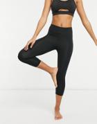 Asos 4505 High Waist Contour Capri Legging-black