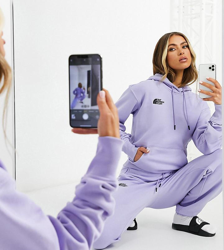 The North Face Essential Hoodie In Lilac Exclusive At Asos-purple