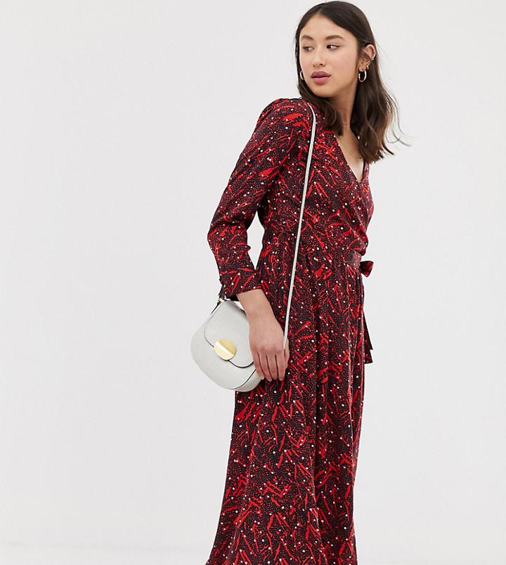 Vero Moda Tall Wrap Midi Dress - Navy