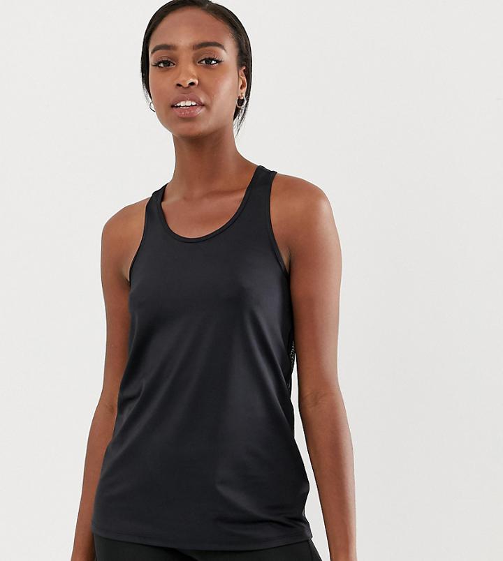 Asos 4505 Tall Gym Mesh Back Tank-black