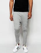 Jack & Jones Drop Crotch Joggers - Light Gray Marl