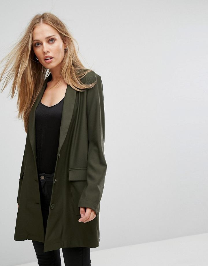 Selected Longline Blazer - Green