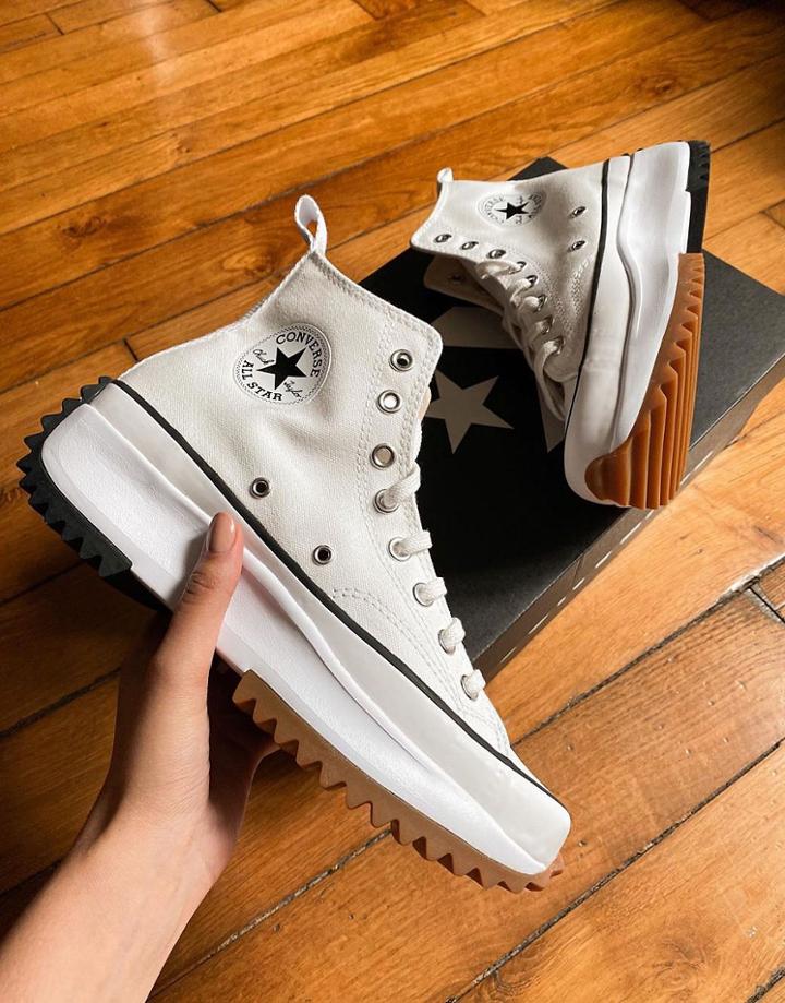 Converse Run Star Hike Hi Sneakers In White