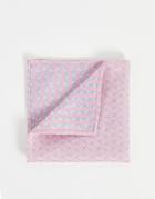 Asos Design Pocket Square In Retro Pink And Blue Pattern-multi