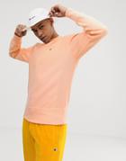Champion Sweatshirt With Small Logo In Peach - Pink