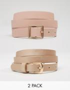 Asos 2 Pack Pastel Belts - Multi