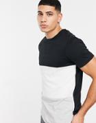 Jack & Jones Originals Colorblock T-shirt In Black