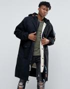 The New County Longline Parka With Fleece Lining - Black