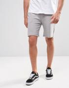 Adpt Jersey Shorts With Drawstring Waistband - Light Gray Melange