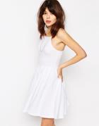 Asos Mini Full Skater Dress - White