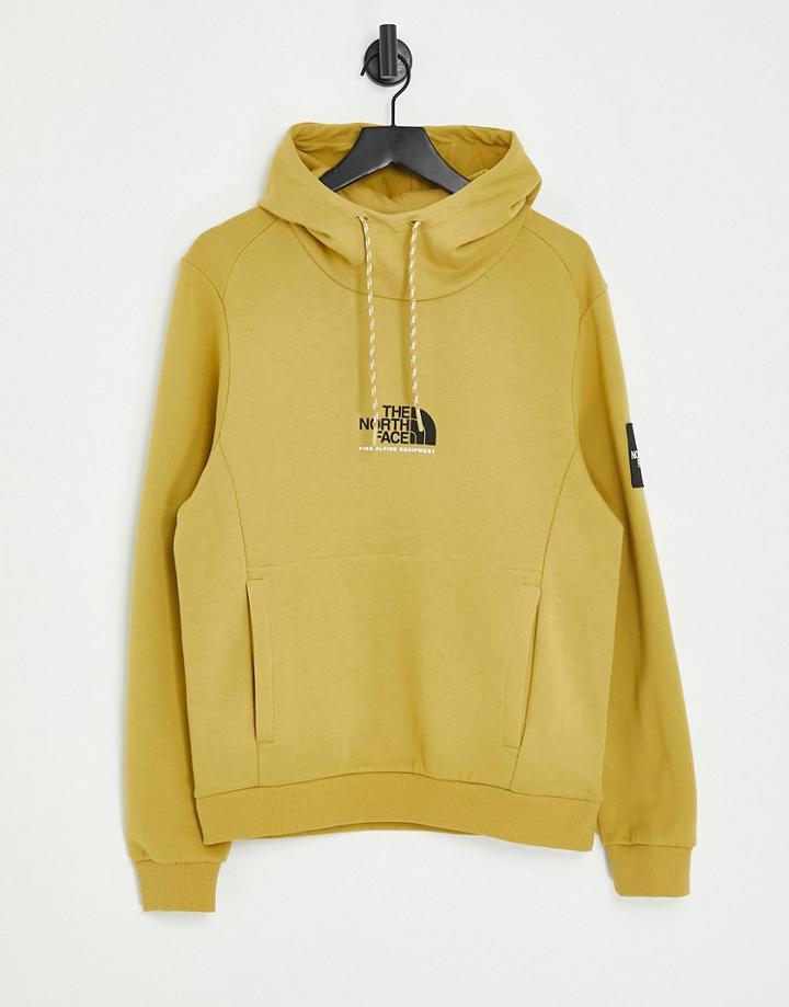 The North Face Fine Alpine Logo Hoodie In Tan-brown