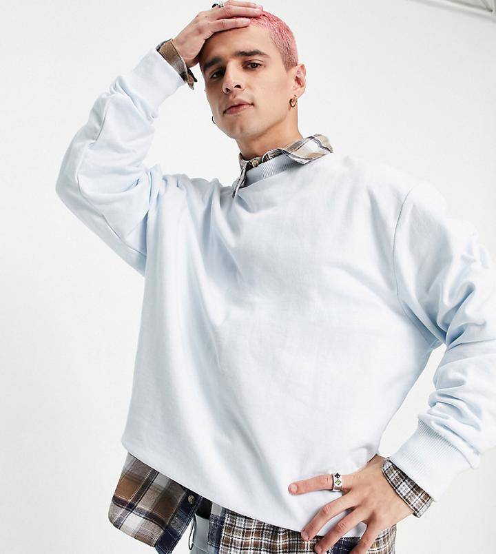 Collusion Sweatshirt In Light Blue-blues