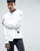 Sixth June Oversized Sweatshirt With Dropped Shoulder In White - White