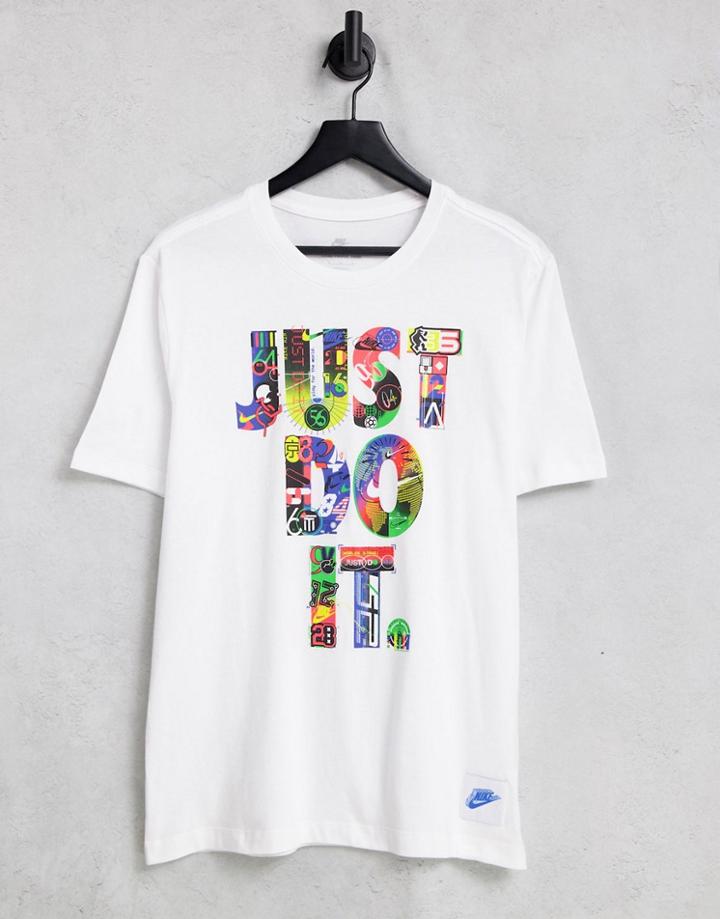 Nike Just Do It Worldwide Logo T-shirt In White