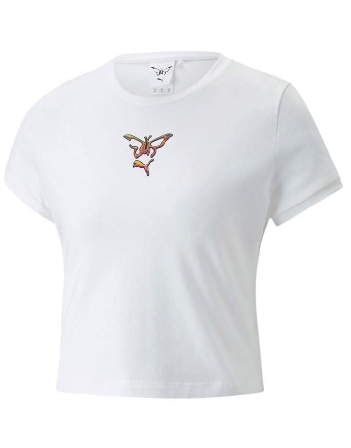Puma X Dua Lipa Cropped T-shirt In White
