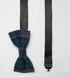 Noose & Monkey Bow Tie In Plaid Check - Green