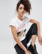 Asos T-shirt With Blondie Print - White