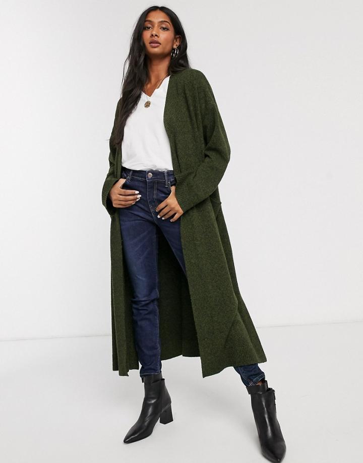 Micha Lounge Longline Cardigan With Drape Lapel