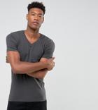 Asos Tall Muscle Fit T-shirt With V Neck - Black