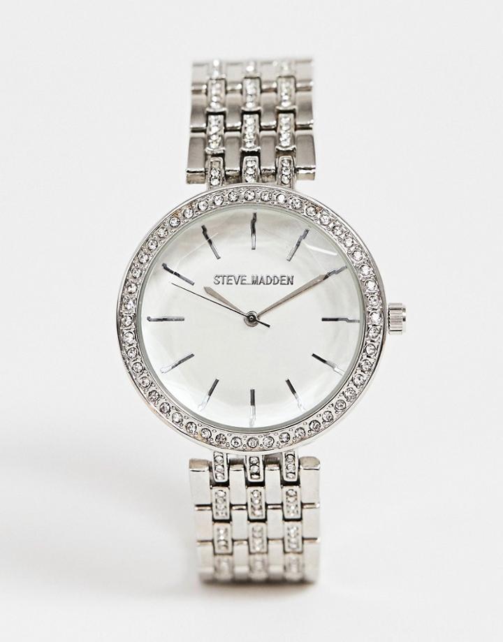 Steve Madden Womens Bracelet Watch In Silver - Silver