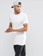 Asos Longline Muscle T-shirt In Ecru - Ecru