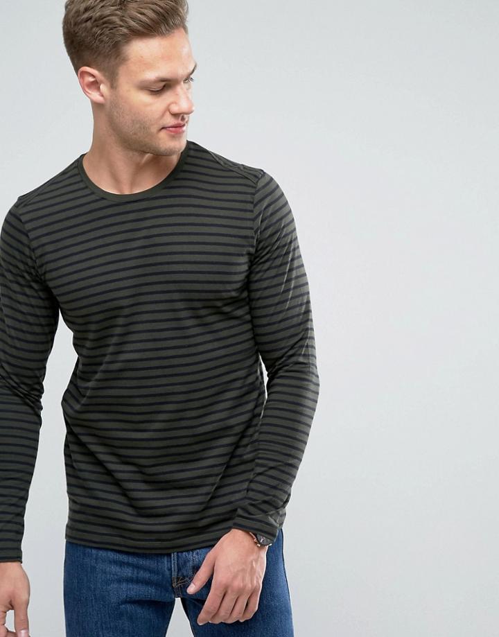 Jack & Jones Stripe Long Sleeve Top - Gray