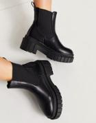 Public Desire Zenya Chunky Chelsea Boots In Black