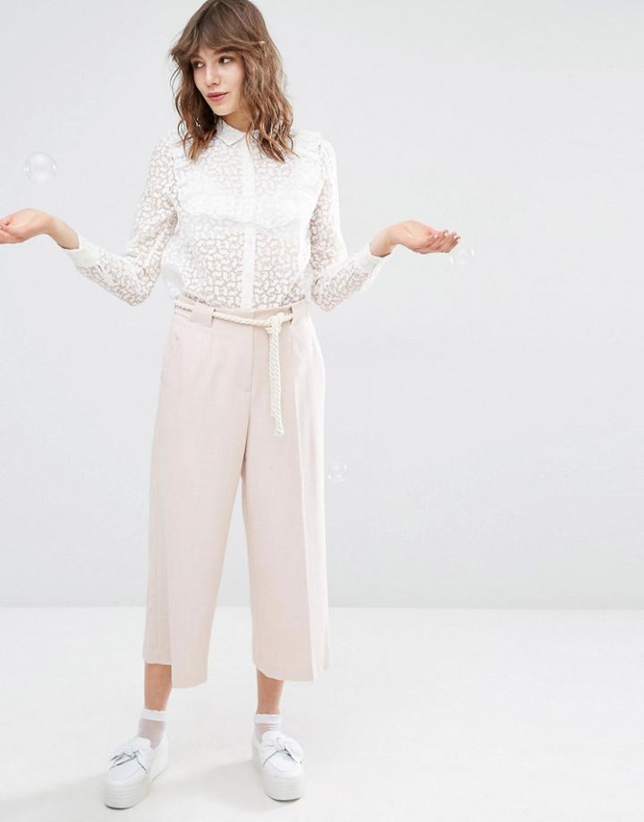 Paul And Joe Sister Crop Wide Leg Trousers - Pink