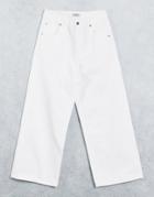 Superdry Wide Leg Cropped Jeans In White