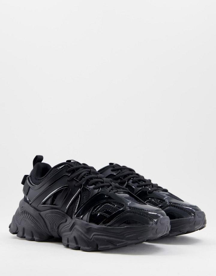 Asos Design Dazed Chunky Sneakers In Black